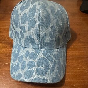 Blue Leopard Print Cap